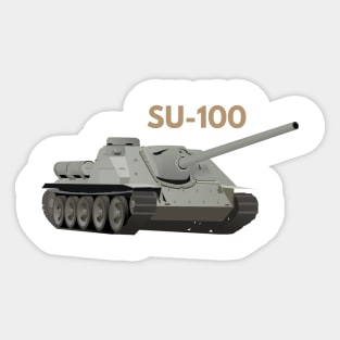 SU-100 Soviet WW2 Tank Destroyer Sticker